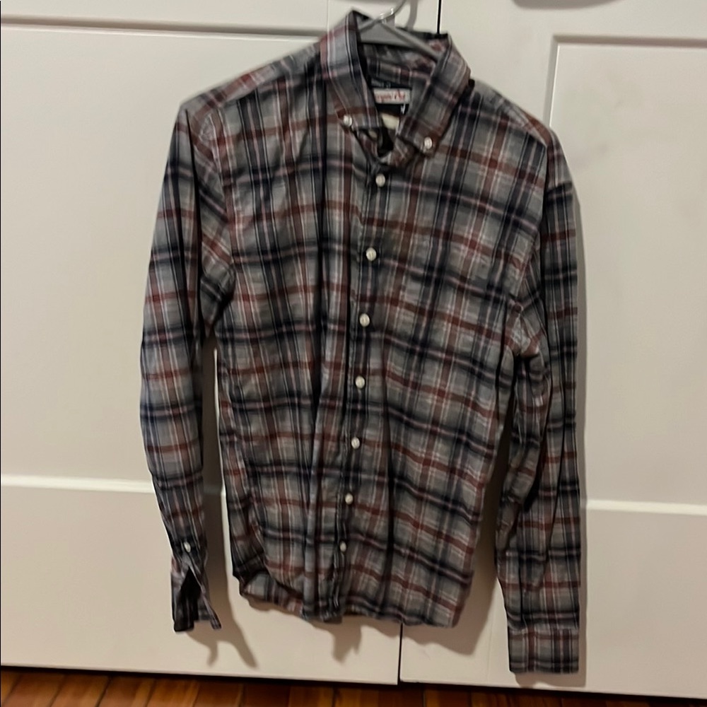 Men's Johnnie-O Casual Button Down Shirt - Gray, Red, Blue